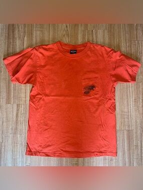 Harley-Davidson Men's Bright Orange Pocket Tee with Graphic